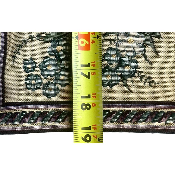 2 Tapestry Place Mats Purple Rose Cottagecore Bistro Style Flowers 19x13” - Picture 8 of 9